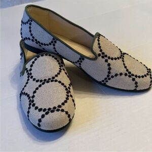 Mina Perhonen 39/24.5/US 7.5 Tambourine Aurinko Slip-on Shoes Natural Green 💖
